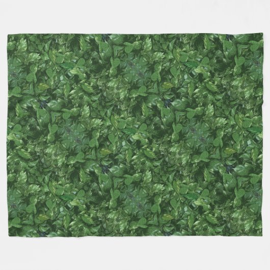 Leaves Fleece Deken (Voorkant (Horizontaal))