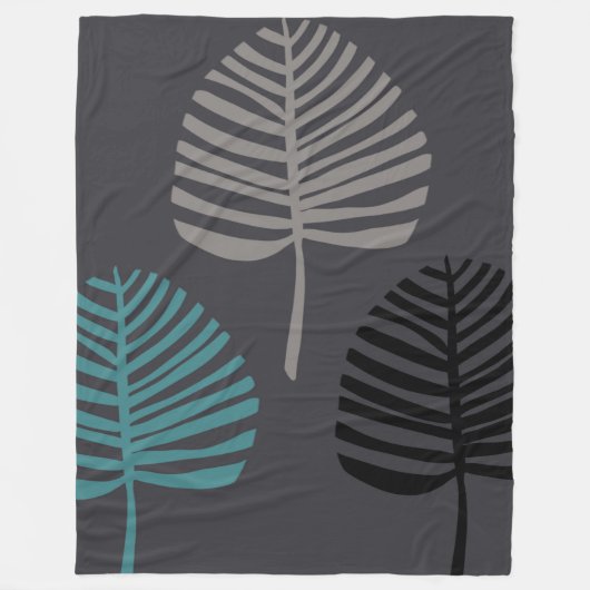 Leaves Fleece Deken (Voorkant)