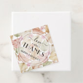 Leaves Flowers Boho Wedding Bedankjes Labels (In situ)