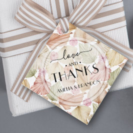 Leaves Flowers Boho Wedding Bedankjes Labels