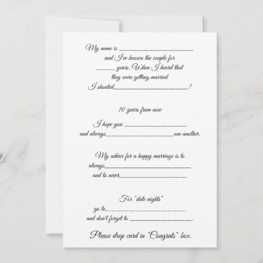 Leaves, Foliage Marriage Advice for Bride & Groom Kaart (Achterkant)