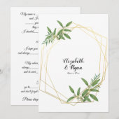 Leaves, Foliage Marriage Advice for Bride & Groom Kaart (Voorkant / Achterkant)