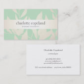 Leaves Green Natural Beauty Cosmetologist Visitekaartje (Voorkant / Achterkant)