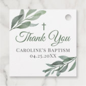 Leaves Greenery Baptisme Bedankjes Labels (Achterkant)
