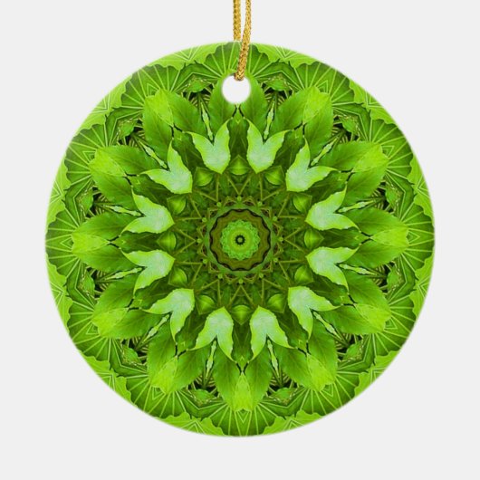 Leaves Mandala Keramisch Ornament (Voorkant)