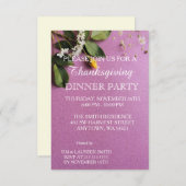 Leaves of Autumn Thanksgiving Dinner Party Kaart (Voorkant / Achterkant)