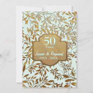 Leaves of Gold 50ste huwelijksjubileum Kaart