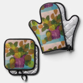 Leaves Ovenwant & Pannenlap Set (Voorkant / Achterkant)