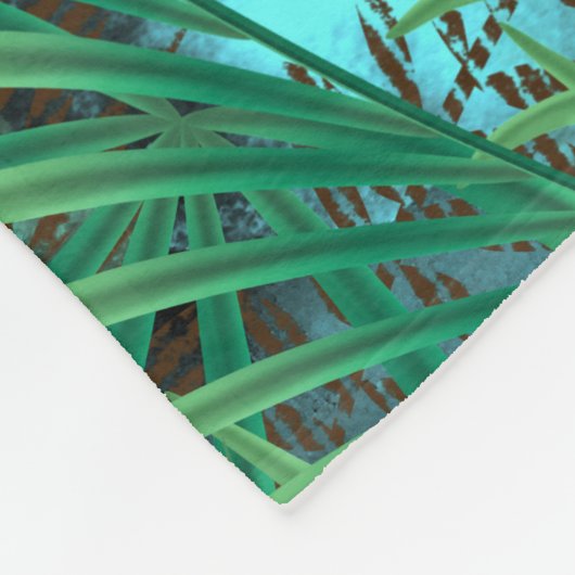 Leaves, palm fleece deken (Hoek)