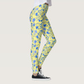 Leaves Pattern 12.bw LYellow BG Leggings (Rechts)