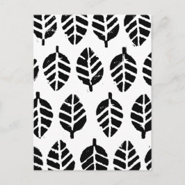 Leaves Pattern Potato Print Briefkaart