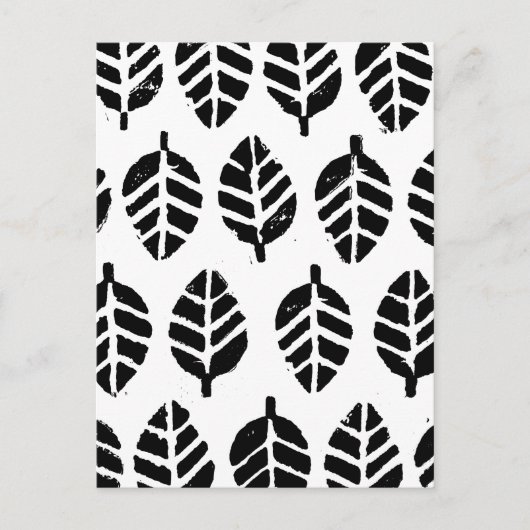 Leaves Pattern Potato Print Briefkaart (Voorkant)