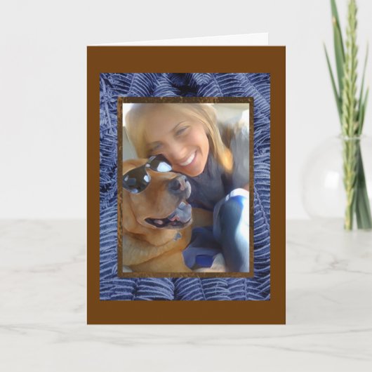 Leaves Paw Prints Kaart (Voorkant)