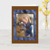 Leaves Paw Prints Kaart (Gele Bloem)