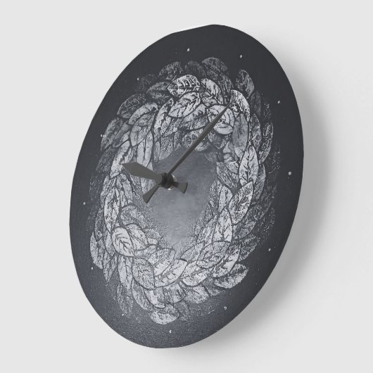 leaves prints in circle grote klok (Hoek)