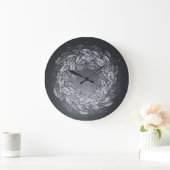 leaves prints in circle grote klok (Huis)