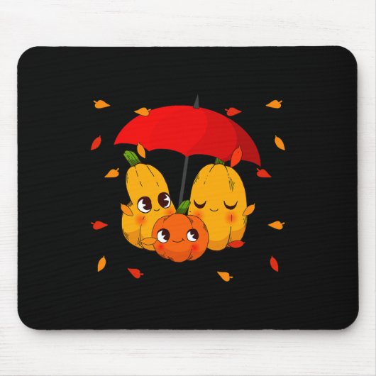 Leaves Pumpkin Spice Herfst Autumn Halloween Muismat (Voorkant)