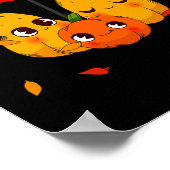 Leaves Pumpkin Spice Herfst Autumn Halloween Poster (Hoek)