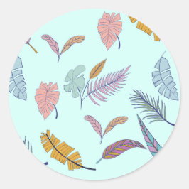 Leaves Ronde Sticker