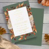 Leaves Rustic Wedding Folie Uitnodiging