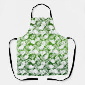 LEAVES SEAMLESS PATROON GREEN WHITE SCHORT (Voorkant)