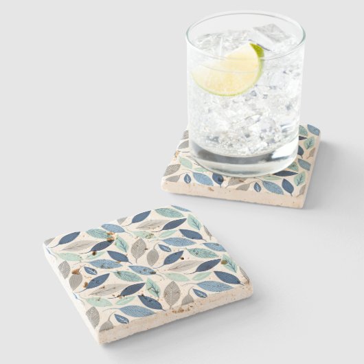 Leaves Stenen Onderzetter (Zijkant)