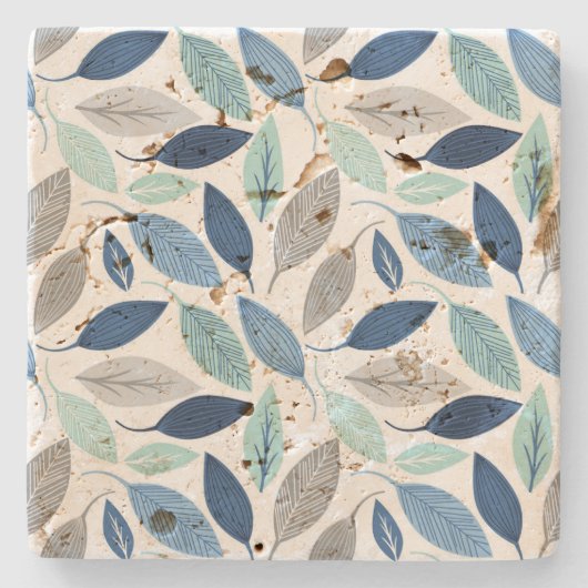 Leaves Stenen Onderzetter (Voorkant)