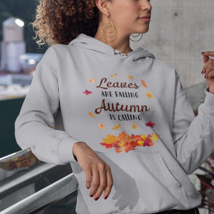 Leaves valt in de herfst. hoodie