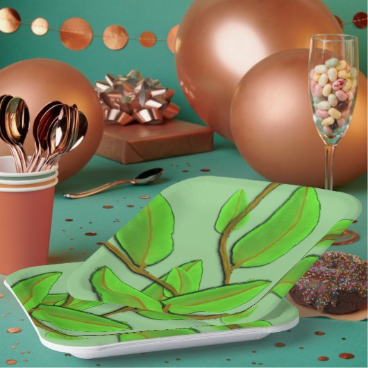 Leaves van Kenneth Yoncich Papieren Bordje (Multi)