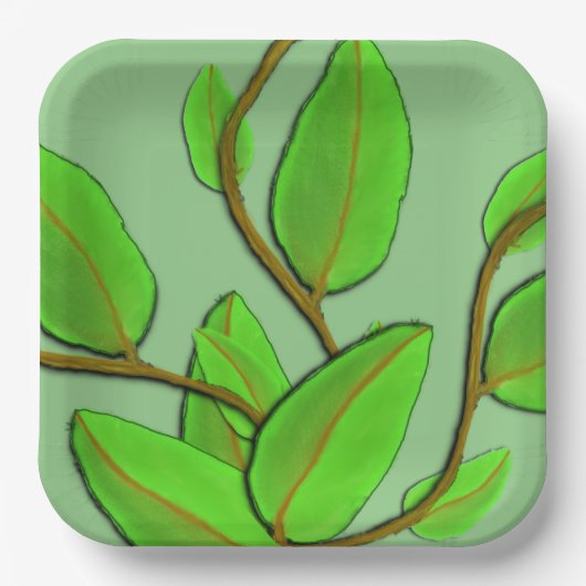 Leaves van Kenneth Yoncich Papieren Bordje (Voorkant)