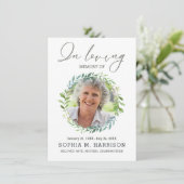 Leaves Wreath Custom Foto Begrafenis Sympathie (Staand voorkant)