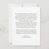 Leaves Wreath Custom Foto Begrafenis Sympathie (Achterkant)