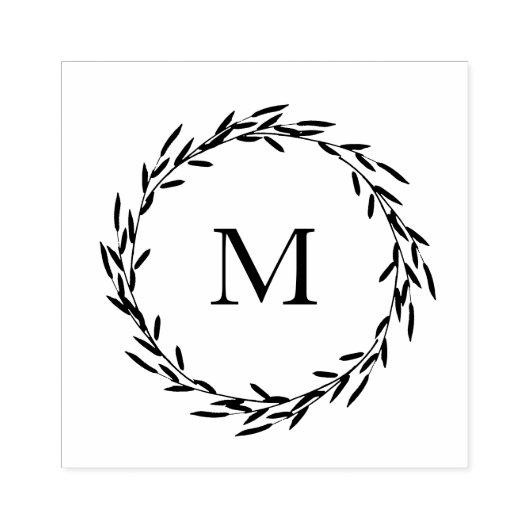 Leaves Wreath Rubberstempel (Afrduk)