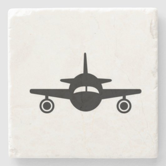 Leavin' op een Jet Plane - Stone Onderzetter (Voorkant)