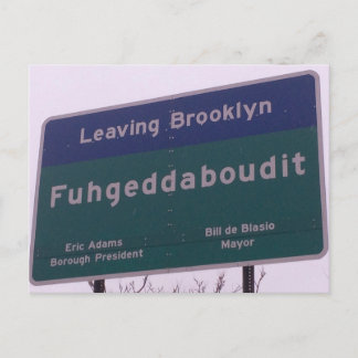 Leaving Brooklyn New York Fuhgeddaboudit Briefkaart