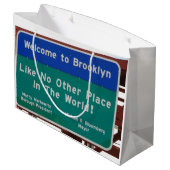 Leaving Brooklyn New York Fuhgeddaboudit Large Cadeautasje (Achterkant Gekanteld)