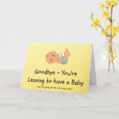 Leaving to have a Baby Card Kaart (Gele Bloem)