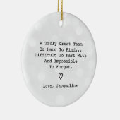 Leaving Work Colleague Retirement Goodbye Keramisch Ornament (Rechts)