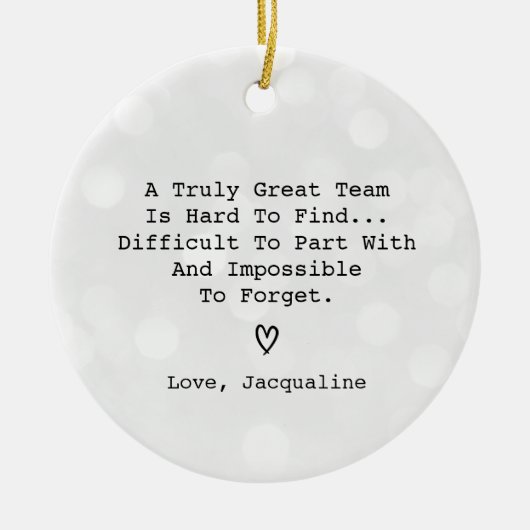 Leaving Work Colleague Retirement Goodbye Keramisch Ornament (Voorkant)