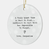 Leaving Work Colleague Retirement Goodbye Keramisch Ornament (Links)