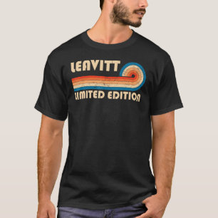 LEAVITT Achternaam Retro Vintage 80s 90s Verjaarda T-shirt