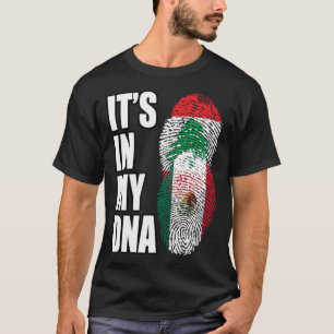 Lebanese en Mexicaanse DNA-vlag voor het erfgoed v T-shirt