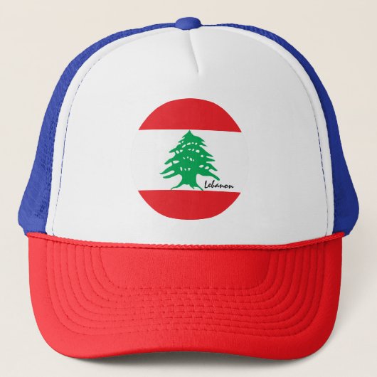 Lebanese flag & Lebanon fashion/fans Trucker Pet (Voorkant)