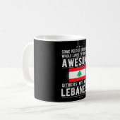 Lebanese Flag Lebanon Heritage Lebanese Roots Koffiemok (Voorkant links)