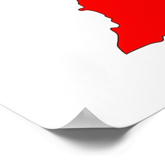 lebanon country flag map shape symbol poster (Hoek)