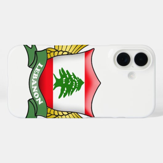 Lebanon Flag Emblem Case-Mate iPhone Case (Achterkant (horizontaal))