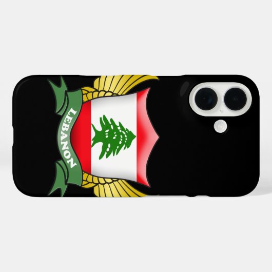 Lebanon Flag Emblem Case-Mate iPhone Case (Achterkant (horizontaal))