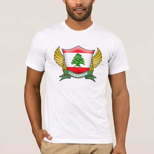 Lebanon Flag Emblem T-shirt (Voorkant)