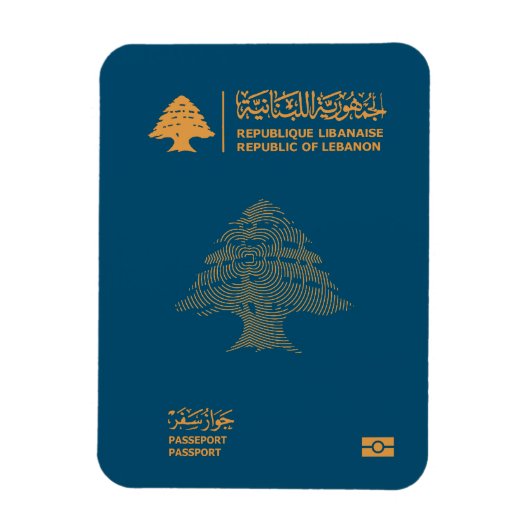 Lebanon passport magneet (Verticaal)