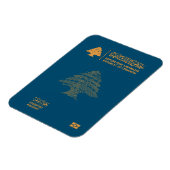 Lebanon passport magneet (Linkerzijde)